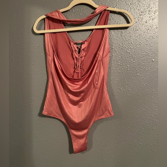 Pink silk body suit - Picture 2 of 2